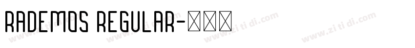 rademos regular字体转换